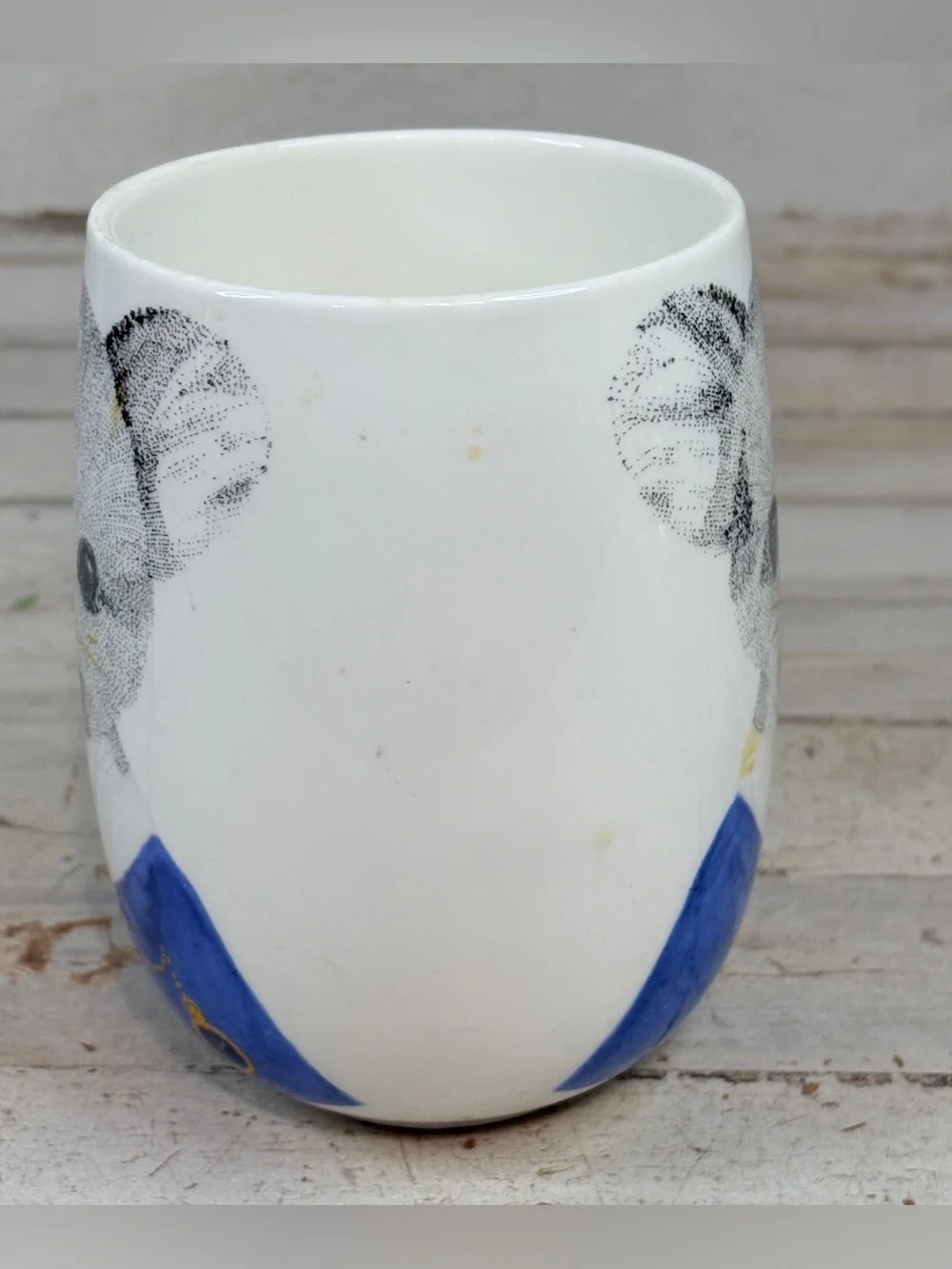 Pier 1 Imports Koala Bear Book Club Coffee Mug Fine China Gold Handle 20 fl oz
